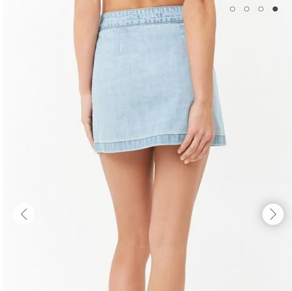 Forever 21 Denim Button Mini Skirt - Picture 2 of 3